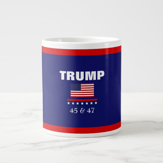 TRUMP MEJOR PRESIDENTE DE LA HISTORIA 45 & 47 TAZA (Frente)