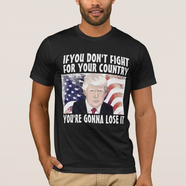 TRUMP PATRIOT combate las camisetas (Anverso)