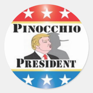 Trump Pinocho Presidente Pegatina