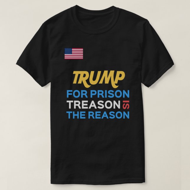 Trump Por Cárcel, Camiseta Esencial (Diseño del anverso)