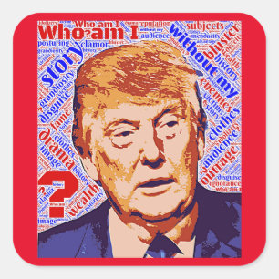 Trump ¿Quién soy yo realmente Pegatinas de Plaza