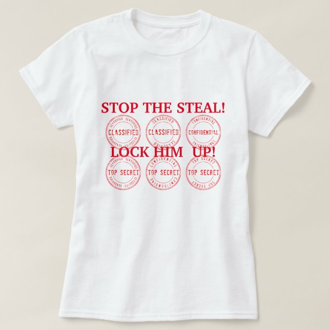 Trump Stop the Steel lo encerró en camiseta (Diseño del anverso)