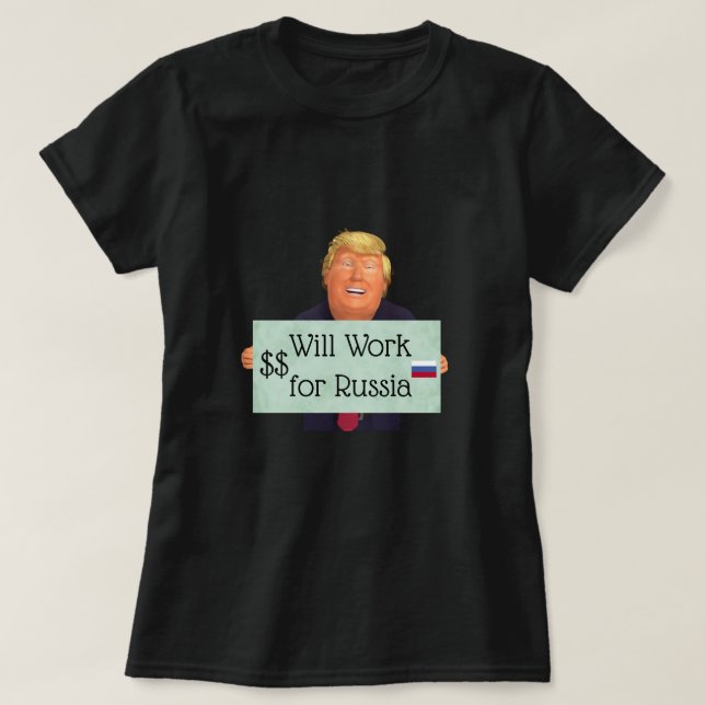 Trump trabajará para la camiseta rusa (Diseño del anverso)