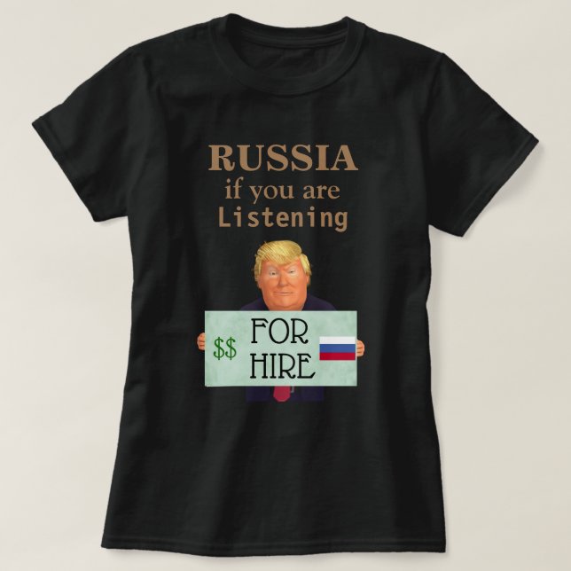 Trump trabajará para la camiseta rusa (Diseño del anverso)