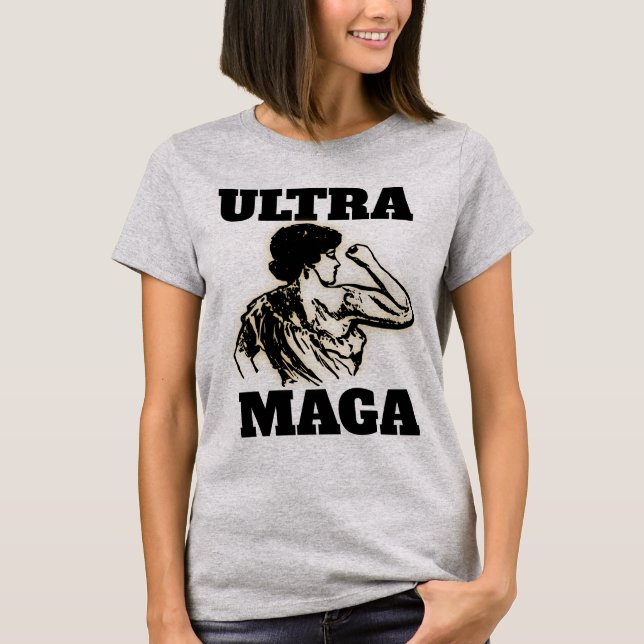 TRUMP ULTRA MAGA MUJERES DAMAS CAMISETAS (Anverso)