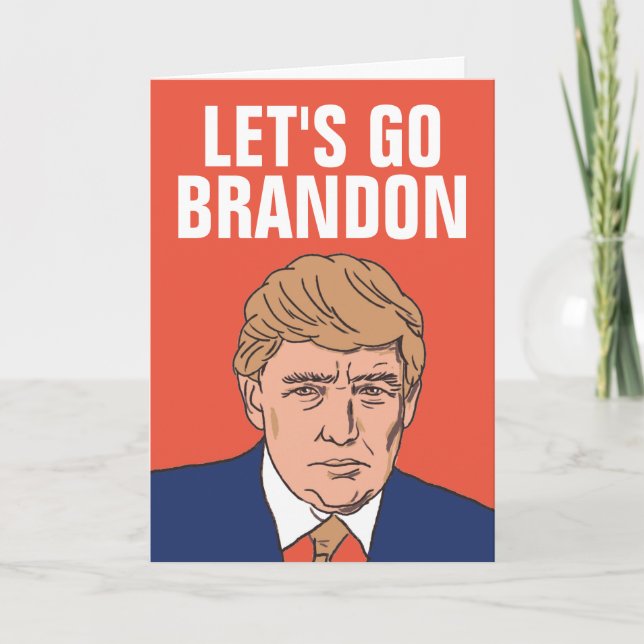 TRUMP VAMOS A BRANDON FELIZ TARJETAS DE AÑO NUEVO  (Anverso)