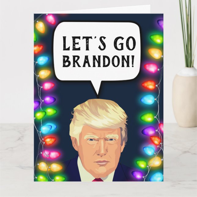 ¡TRUMP VAMOS BRANDON! Tarjetas de Navidad (Anverso)