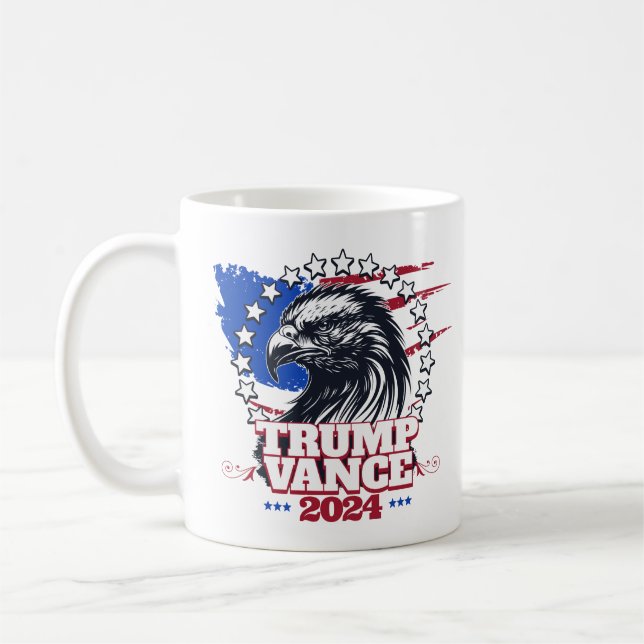 Trump Vance 2024 taza de café tazón (Izquierda)
