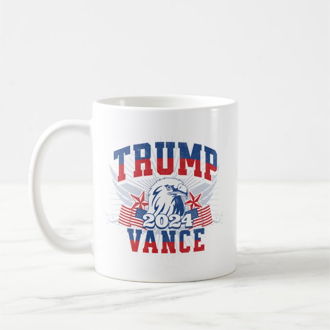 Trump Vance 2024 taza de café tazón (Izquierda)