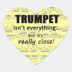 Trumpet no es todo Pegatina de corazón
