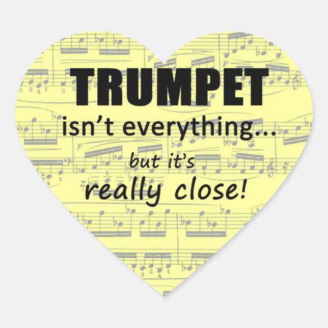 Trumpet no es todo Pegatina de corazón (Anverso)