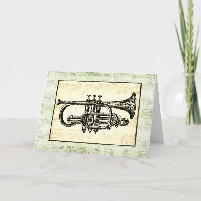 Trumpet Y Notas De Música (Anverso)