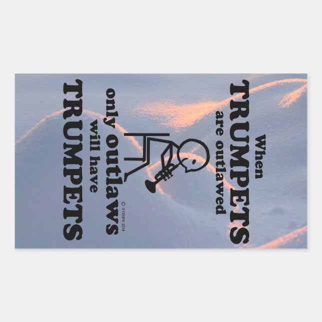 Trumpets Pegatina rectangular ilegal (Anverso)