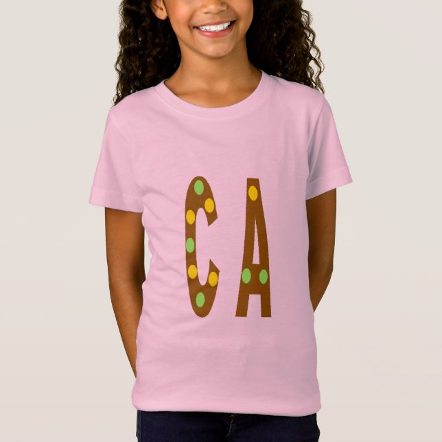 Tshirt rose jersey fin CHOCOLAT BONBONS CALIFORNIA (Anverso)