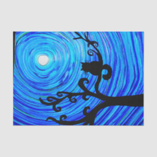 TSP 098 - Gato y el claro de luna - papel seda