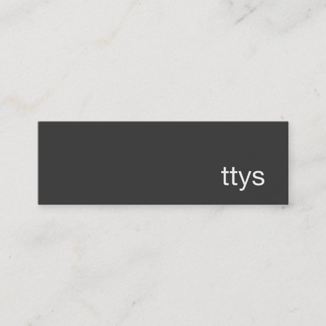 Tttys Networking Tarjeta de visita negra minimalis (Anverso)