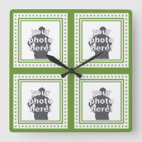 TU 4 FOTOS personalizado reloj de pared a color