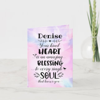 Tu amable corazón es una tarjeta de bendición