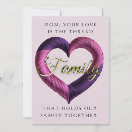 Tu amor es el hilo - Tarjeta del Día de la Madre
