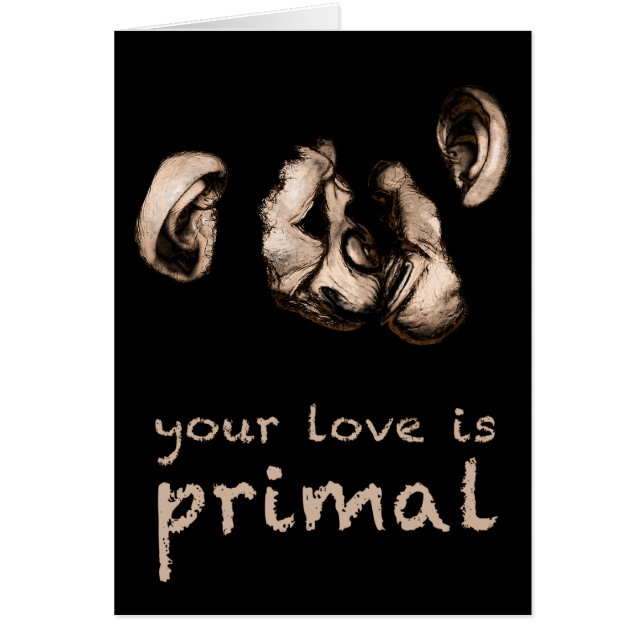 tu amor es primordial : besando chimpancés (Frente)