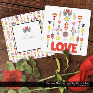 Tu amor hace que mi corazón se levante tarjeta de 