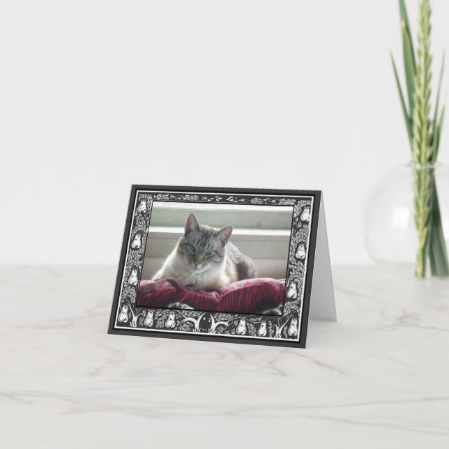 Tu Arte de Agradecimiento de Boda en Blanco y Negr (Anverso)