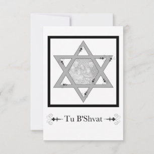 ¡Tu B’Shvat! : tarjeta de foto estrella de david