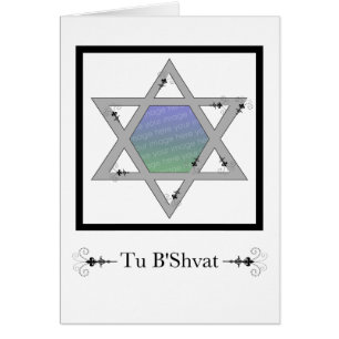 ¡Tu B’Shvat! : tarjeta de foto estrella de david