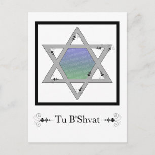 ¡Tu B’Shvat! : tarjeta de foto estrella de david