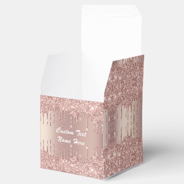 Tu caja favorita de boda Rosa de goles Purpurinas (Abierto)