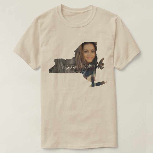TU Camiseta De Forma De Estado De La Fotografía De (Diseño del anverso)