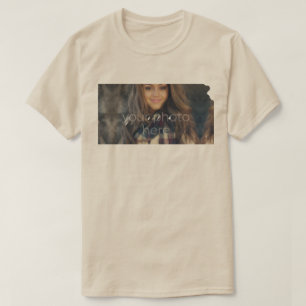 TU Camiseta De Forma De Foto Estado De Kansas