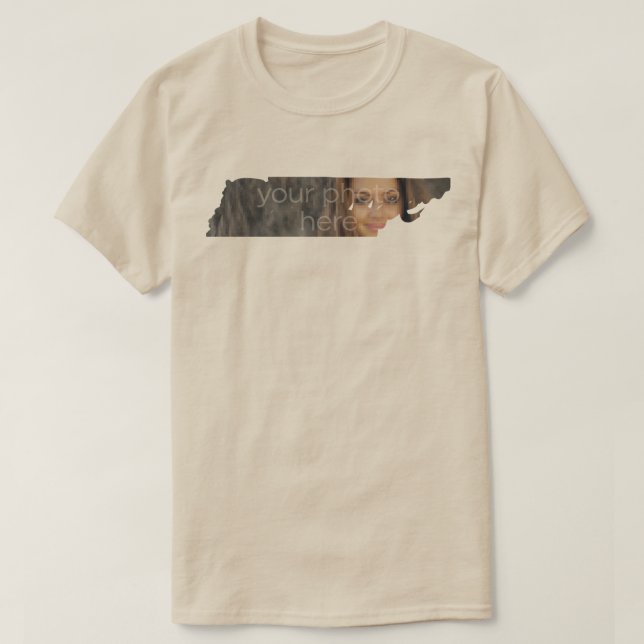 TU Camiseta De Forma De Fotografía Con Forma De Es (Diseño del anverso)