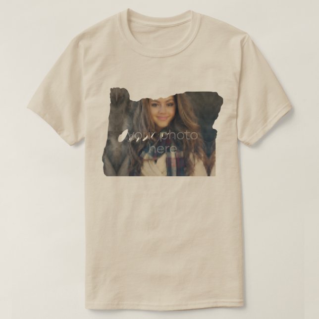 TU Camiseta De Oregón Forma Foto Estado De Oregón (Diseño del anverso)