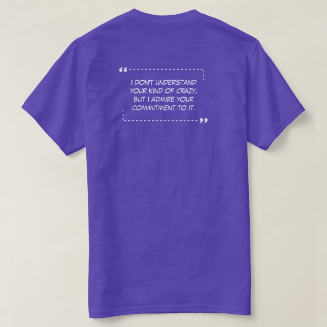 Tu camiseta morada loca (Reverso del diseño)