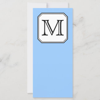 Tu carta. Monograma personalizado. Blanco negro az