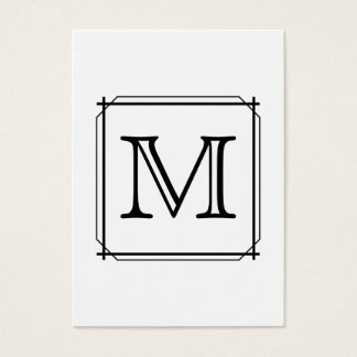 Tu carta. Monograma personalizado. Blanco y negro