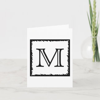 Tu carta. Monograma personalizado. Blanco y negro