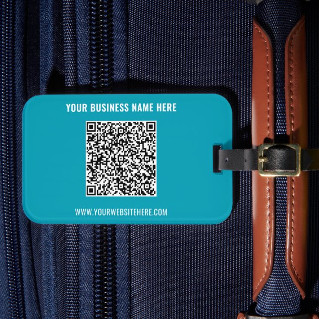 Tu código QR cruz etiqueta de equipaje de texto de (Anverso In Situ 4)