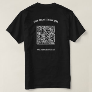 Tu Código QR Promocional de Diseño Camiseta de Neg