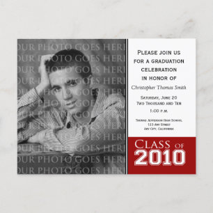 TU COLOR - Postcarta de invitación a graduación 20