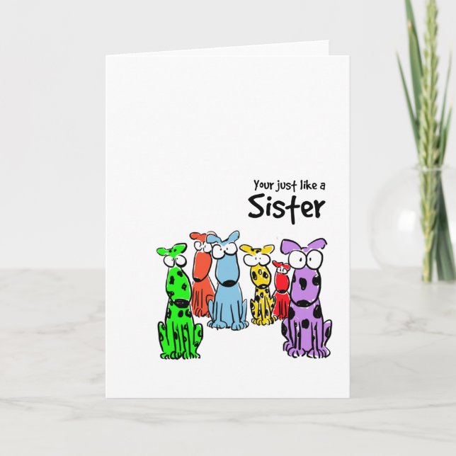 Tu como una hermana - tarjeta de saludo (Anverso)
