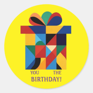 ¡Tú Cumpleaños! Pegatina Redonda Clásica