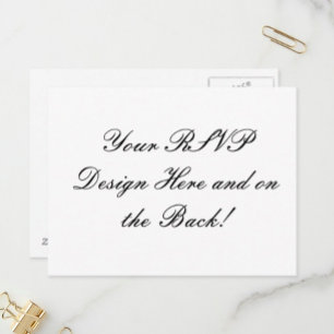 ¡Tu Diseño Aquí! Tarjeta RSVP de boda personalizad