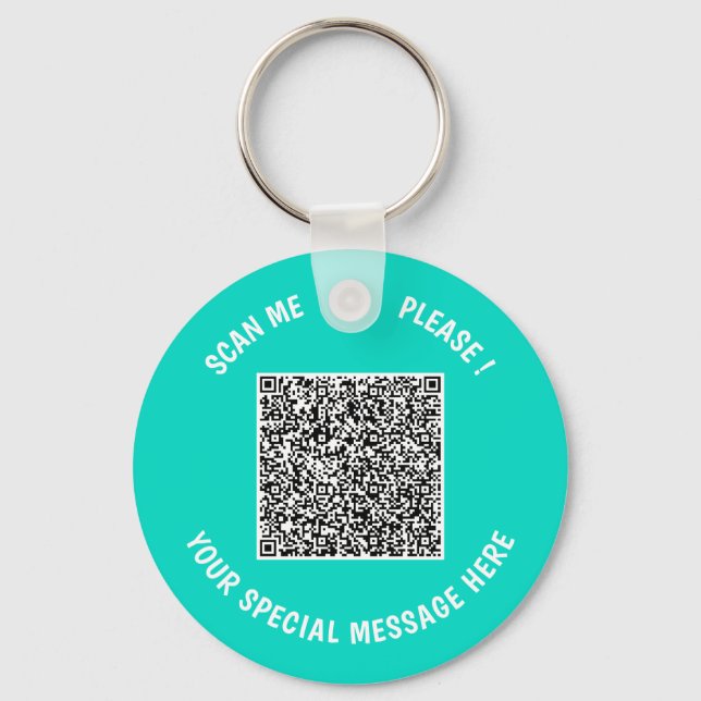 Tu divertido código QR de llavero con texto person (Anverso)
