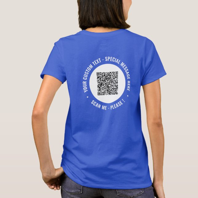 Tu divertido ejemplo de camiseta con código QR per (Reverso)