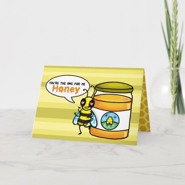 Tú eres el que eres para mí Tarjeta abeja de miel (Anverso)