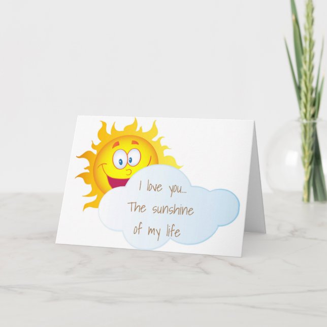 TÚ ERES EL *SOL DE MI VIDA* TARJETA DE CUMPLEAÑOS (Anverso)