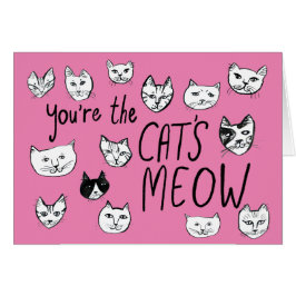 TÚ ERES LA MEOW Cute Kittens Love Pink Card