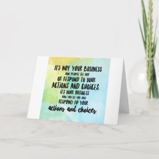 Tú eres tú, boo - tarjeta de felicitación